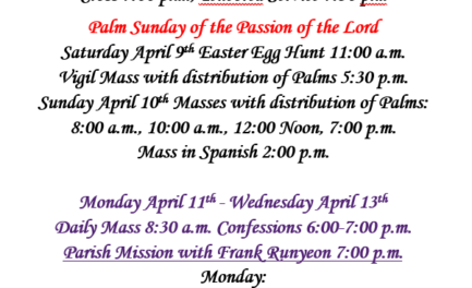 Holy Week at Blessed Trinity