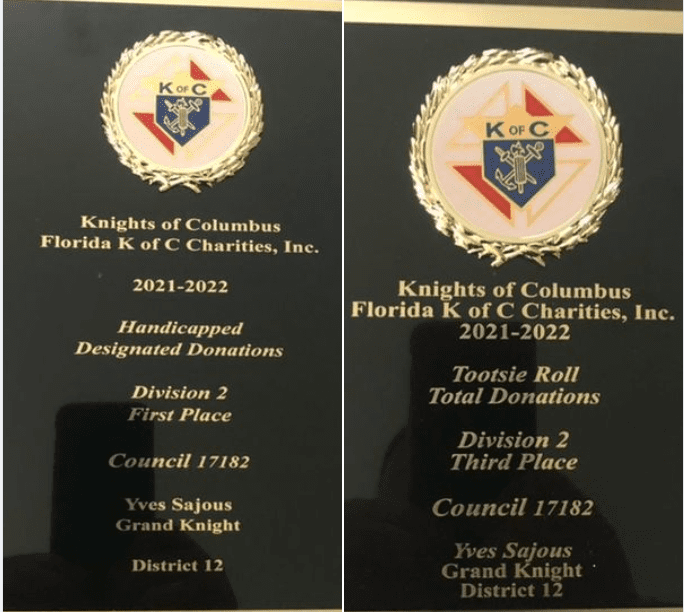 Congratulations Knights of Columbus Council 17182